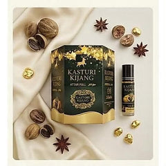 Al Bushra Kasturi Kijang Attar 6 in 1 Gift Box | Premium Alcohol-Free Fragrance Oil | 6ml x 6 Roll-On Bottles Set