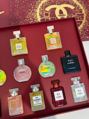 CHANEL PERFUME SET 14IN1 (RED BOX) PERFUME SET