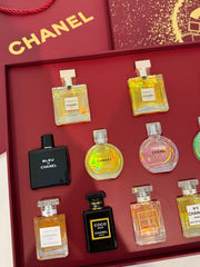 CHANEL PERFUME SET 14IN1 (RED BOX) PERFUME SET