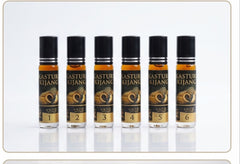 Al Bushra Kasturi Kijang Attar 6 in 1 Gift Box | Premium Alcohol-Free Fragrance Oil | 6ml x 6 Roll-On Bottles Set