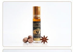 Al Bushra Kasturi Kijang Attar 6 in 1 Gift Box | Premium Alcohol-Free Fragrance Oil | 6ml x 6 Roll-On Bottles Set