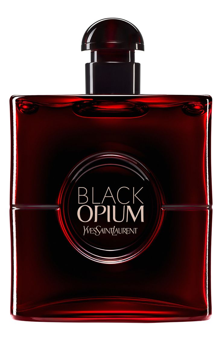 Yves Saint Laurent Black Opium Eau De Parfum 90ml Over red